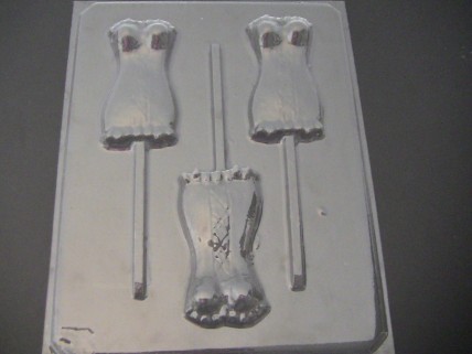 1610 Corset Chocolate or Hard Candy Lollipop Mold